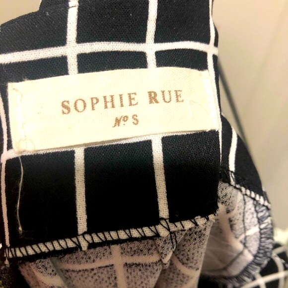 ⭐️HP⭐️ Sophie Rue High Waisted Shorts w/ Pockets Black & White Womens Small - Picture 6 of 7